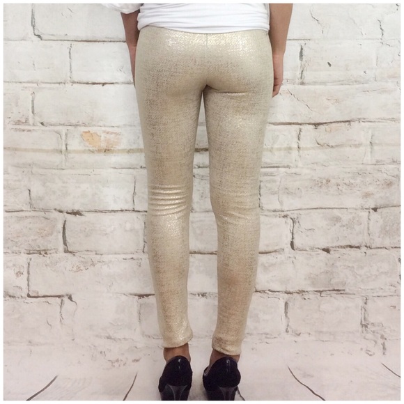 Cream/Gold Leggings - Picture 4 of 6